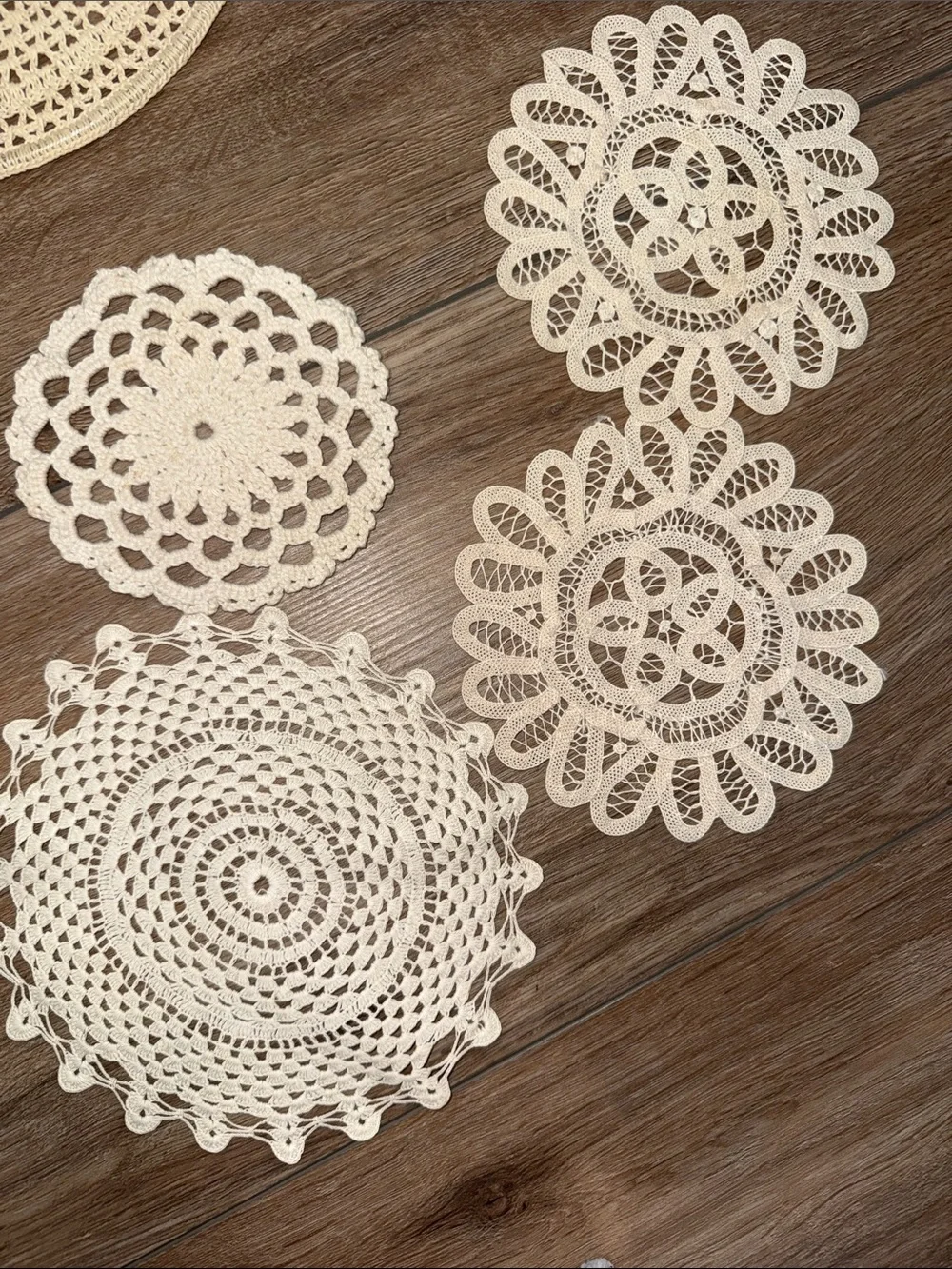 Vintage Lace Handmade Crochet Doilies Set